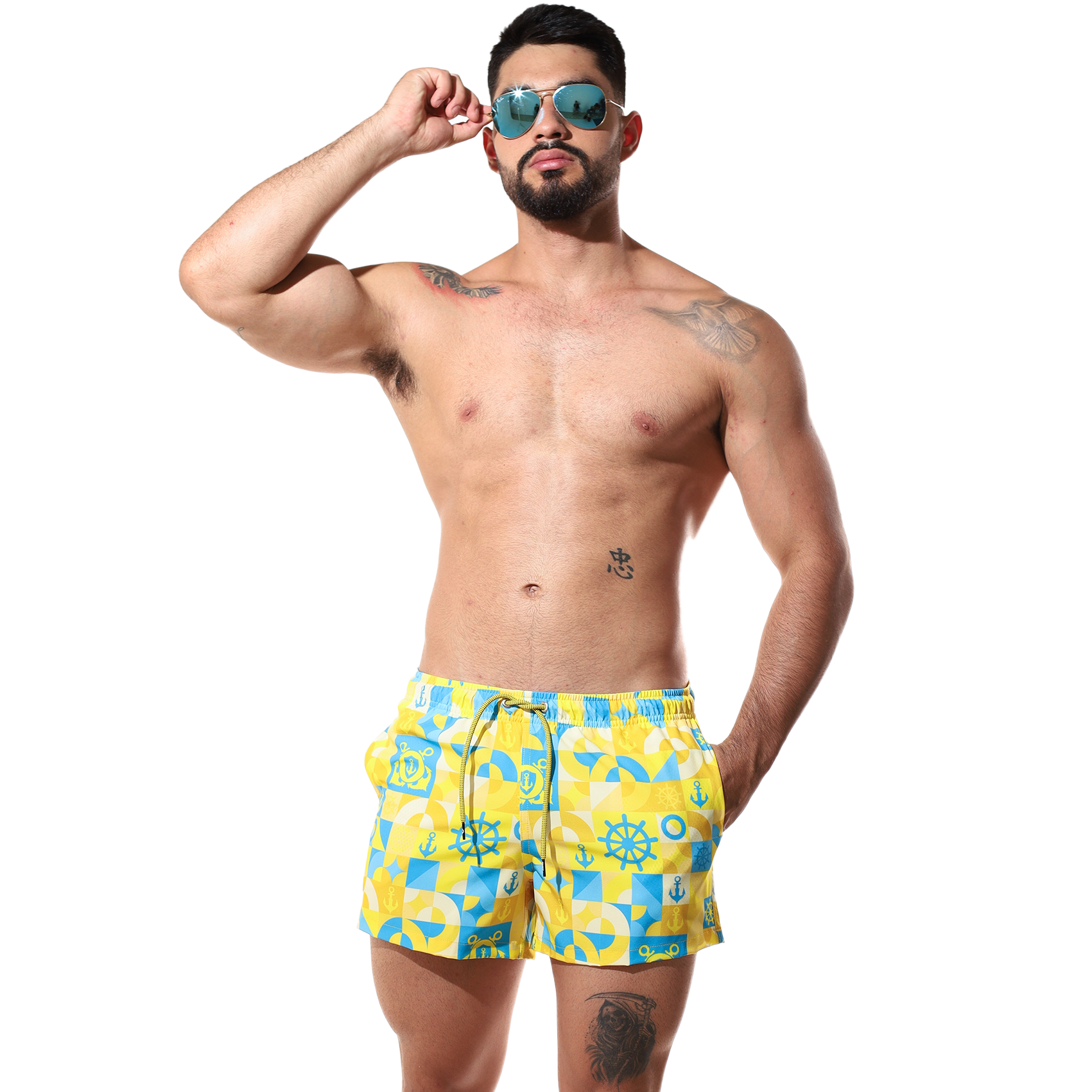 Short De Playa Estampado Coleccion New - Fenix Fit Mexico  