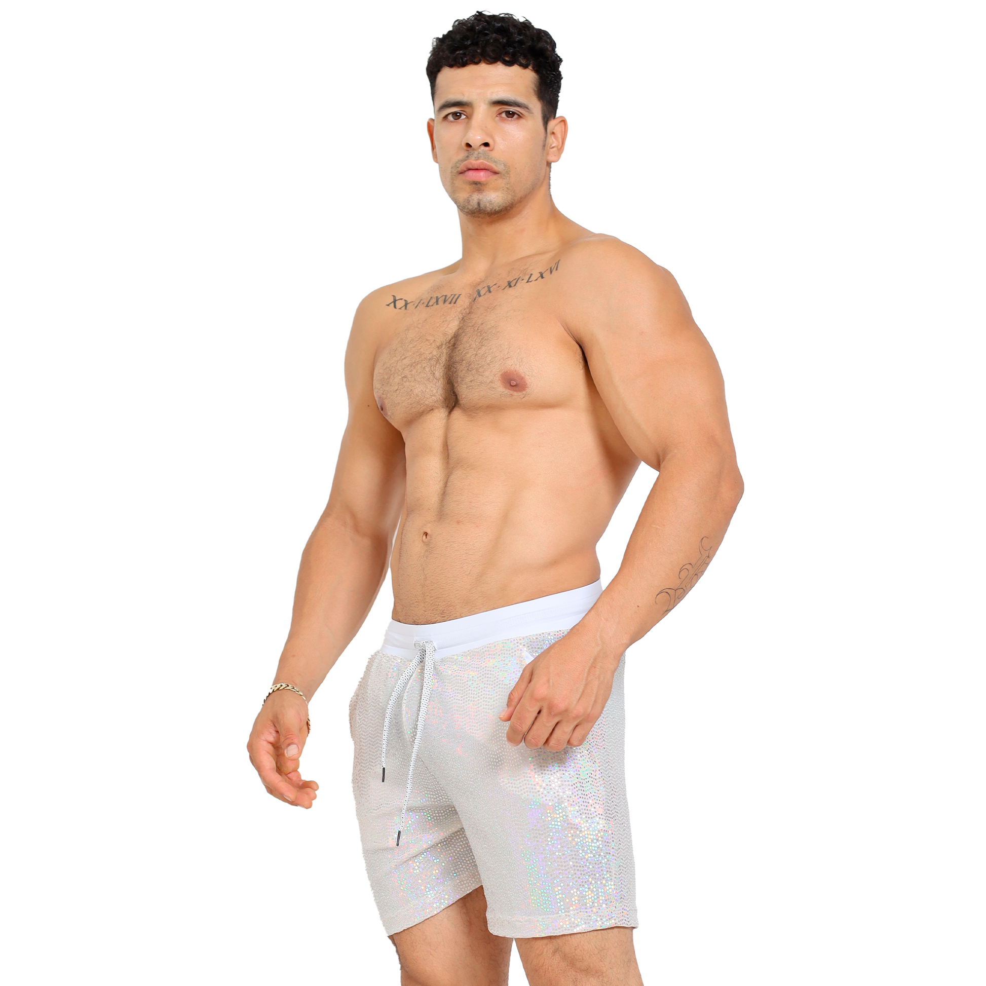 Short Lentejuela Brillante Corte Medio - Fenix Fit Mexico  