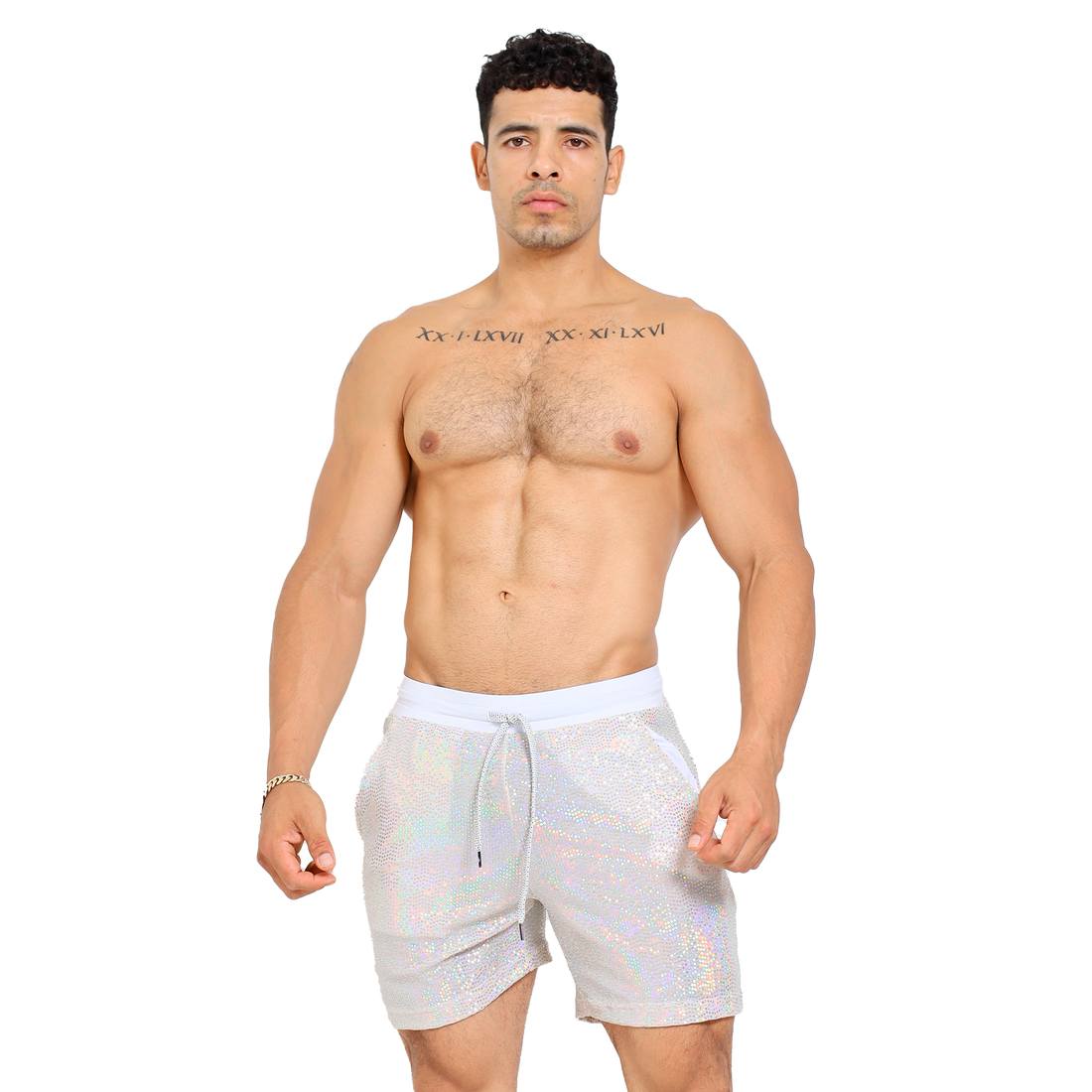 Short Lentejuela Brillante Corte Medio - Fenix Fit Mexico  
