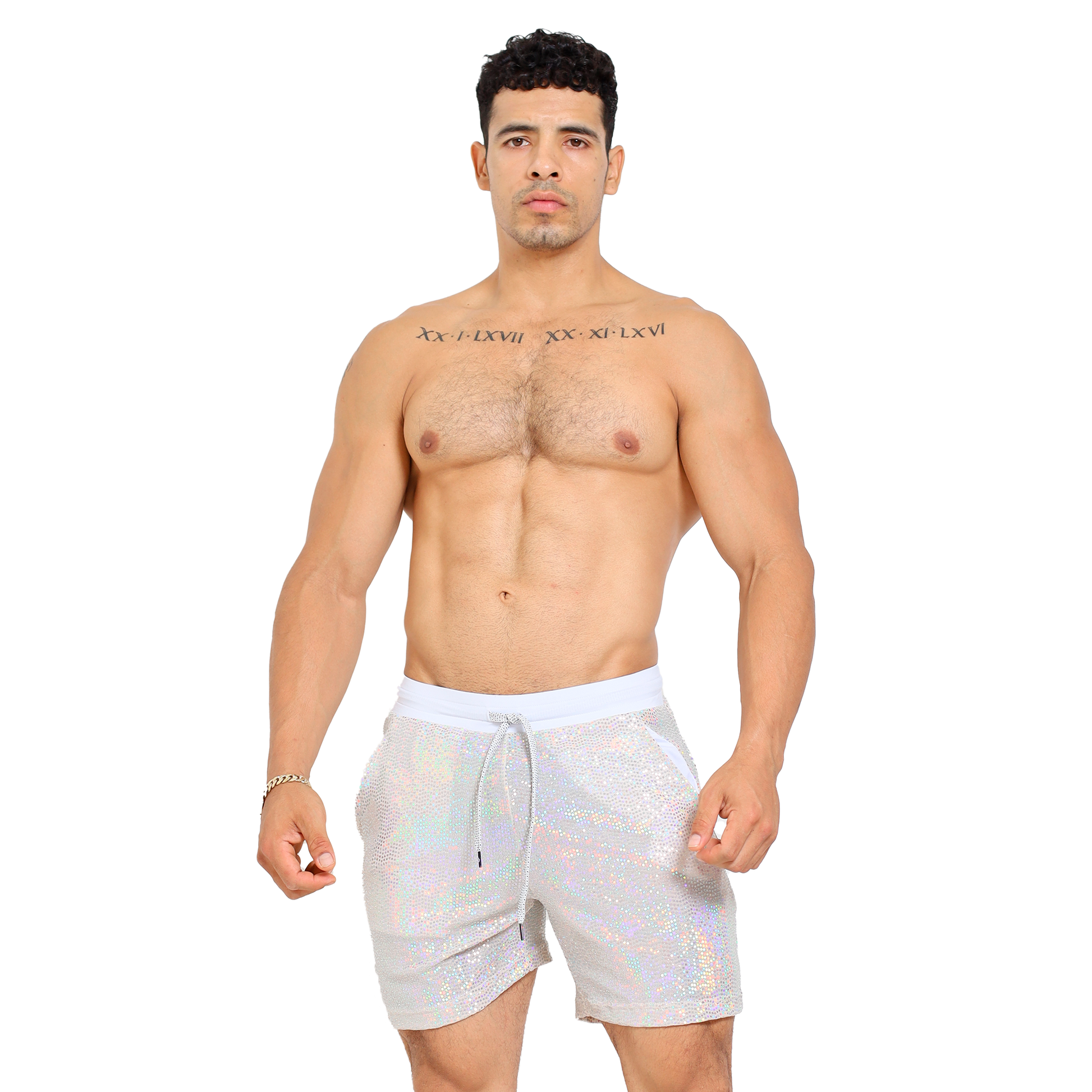 Short Lentejuela Brillante Corte Medio - Fenix Fit Mexico  