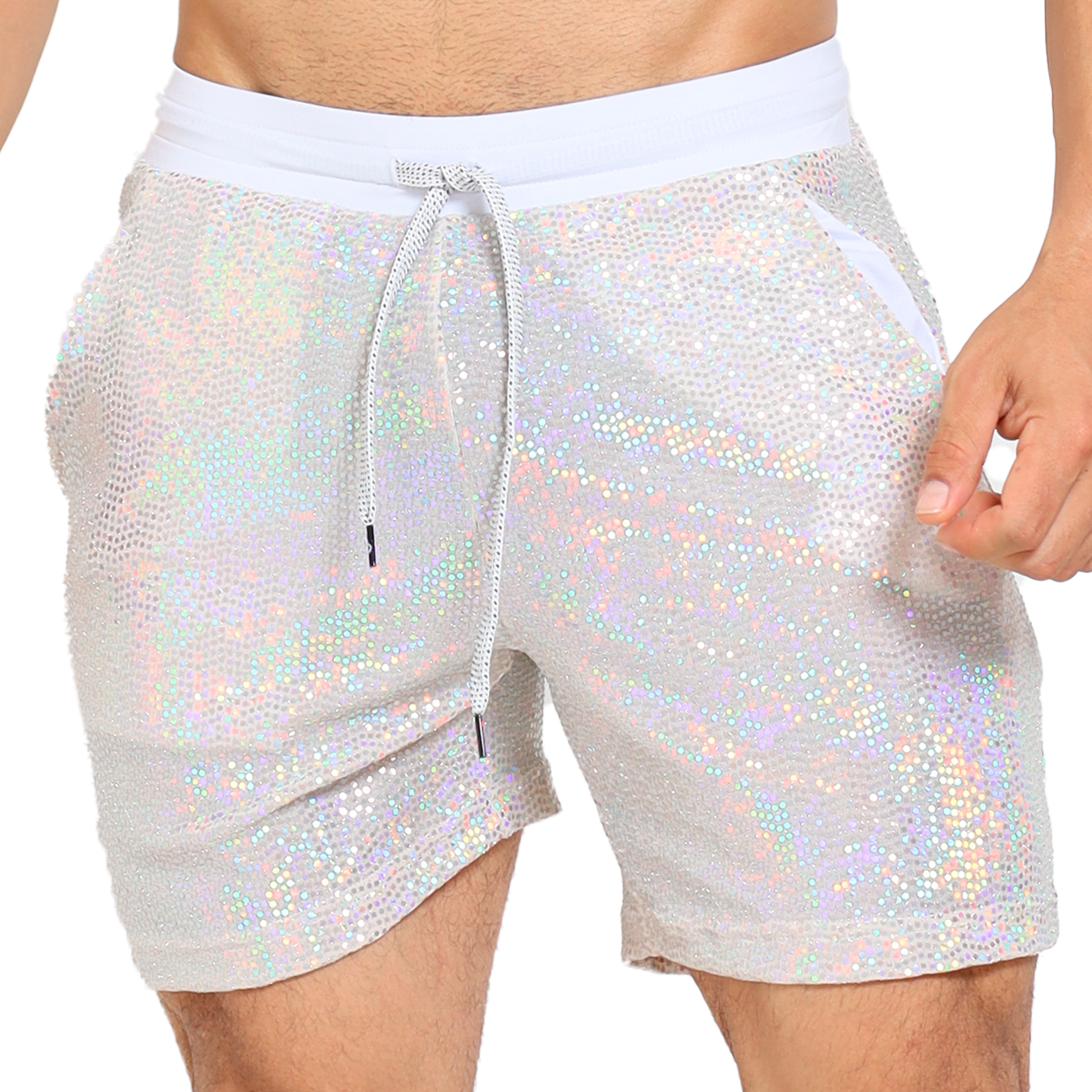 Short Lentejuela Brillante Corte Medio - Fenix Fit Mexico  