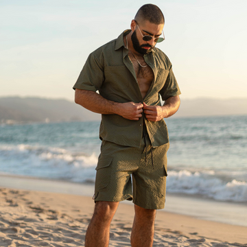 Conjunto Casual De Playa Para Hombre