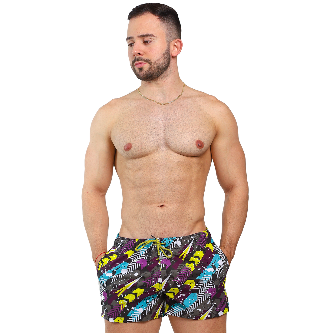 Short de Playa Estampado Spandex Verano - Fenix Fit Mexico  