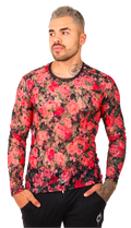 Playera Manga Larga Transparencia Flores - Fenix Fit Mexico  