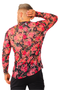 Playera Manga Larga Transparencia Flores - Fenix Fit Mexico  