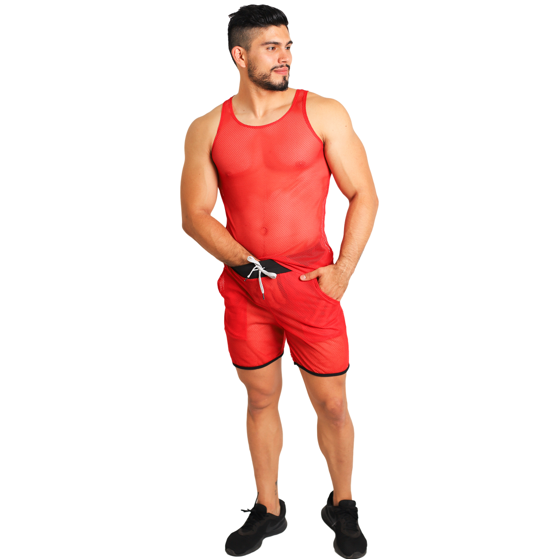 Conjunto Tela red Short + Playera tela red Playa - Fenix Fit Mexico  