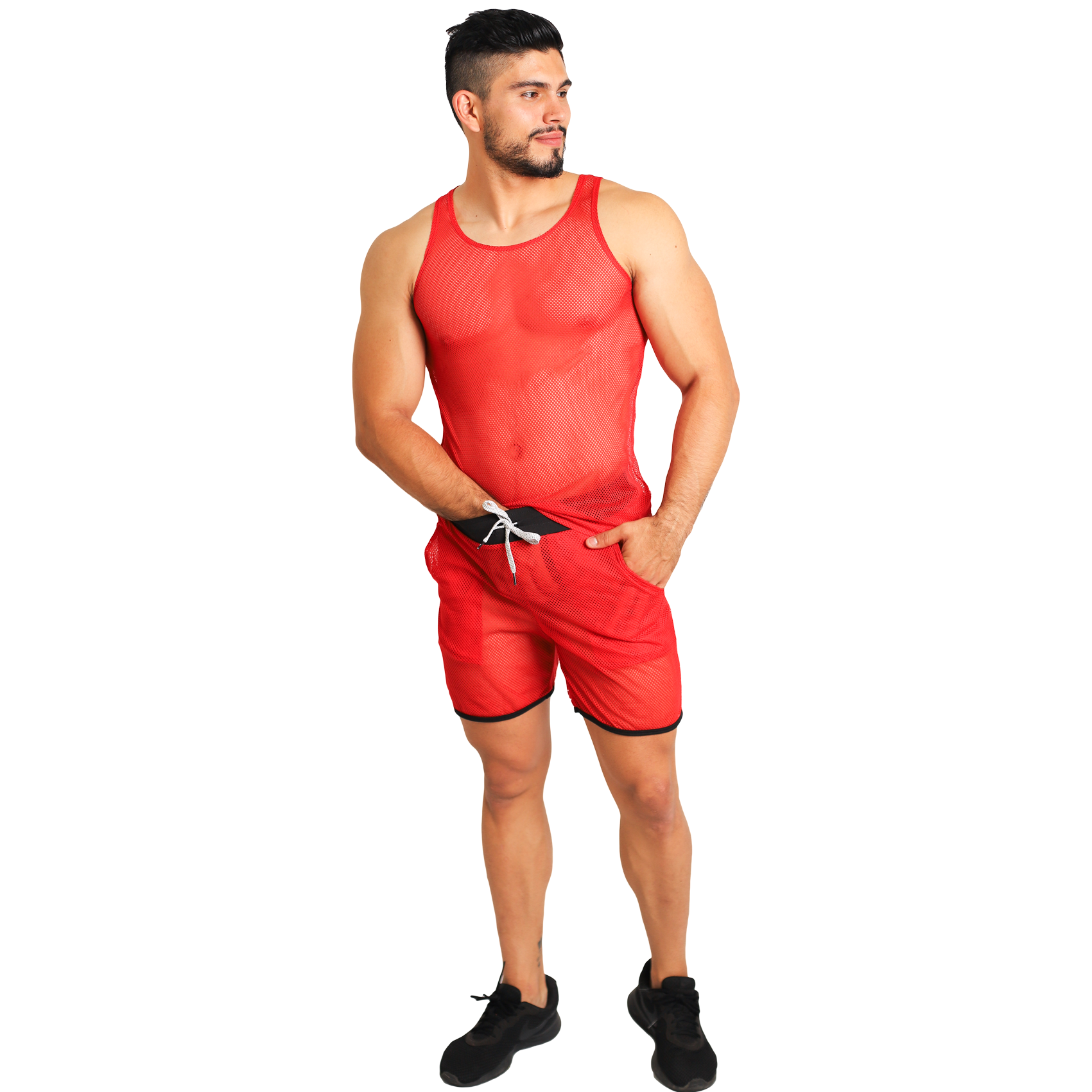 Conjunto Tela red Short + Playera tela red Playa - Fenix Fit Mexico  