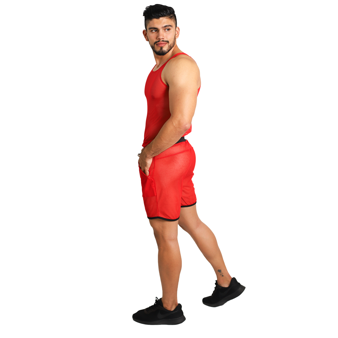Conjunto Tela red Short + Playera tela red Playa - Fenix Fit Mexico  