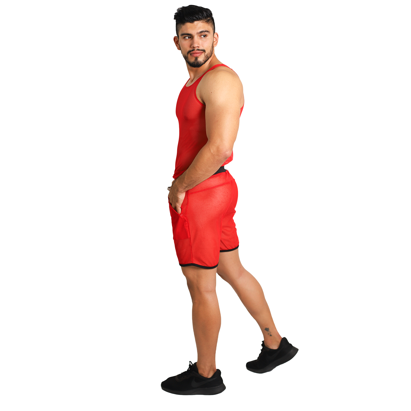 Conjunto Tela red Short + Playera tela red Playa - Fenix Fit Mexico  