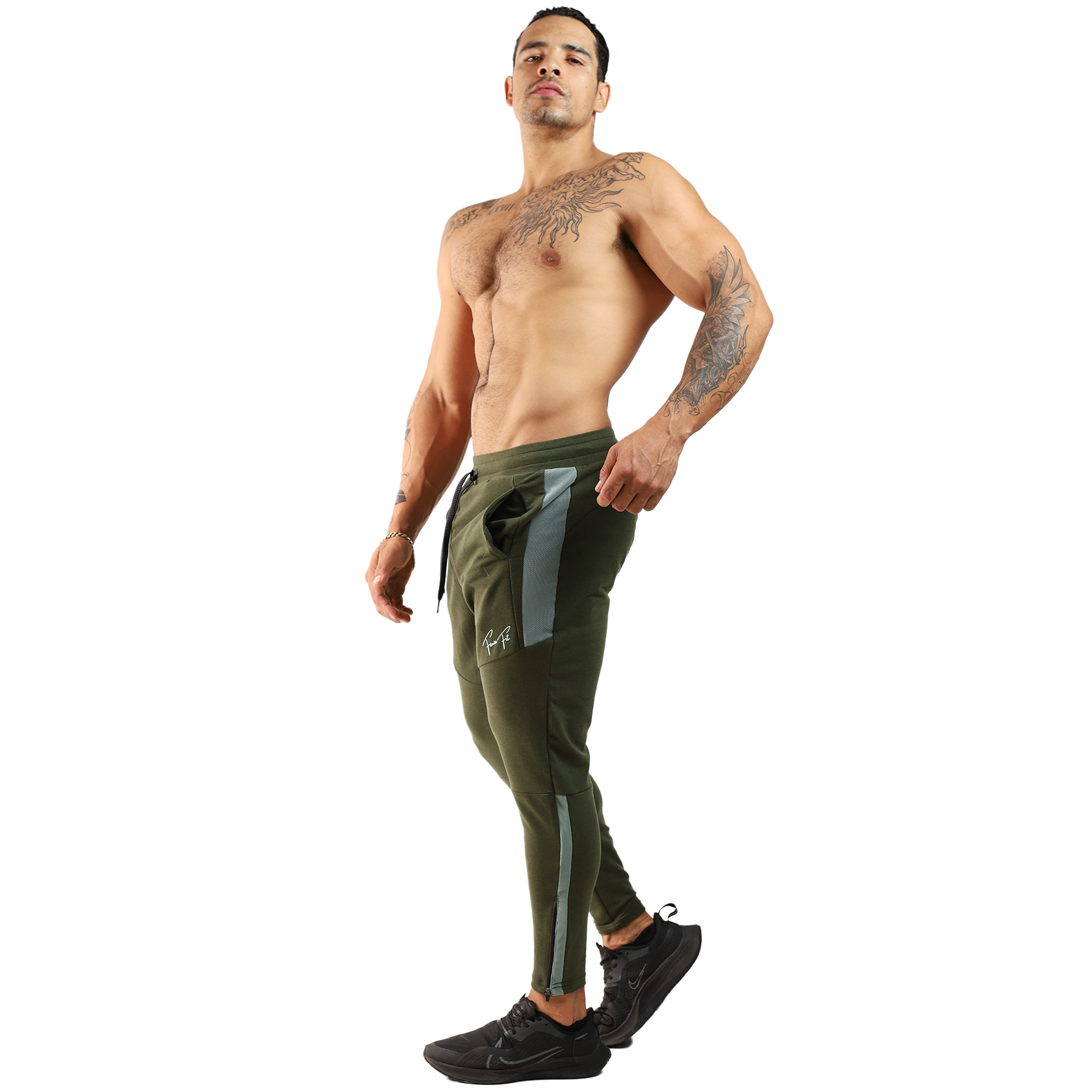 Pants Algodón Franja Red Con Cierre - Fenix Fit Mexico  