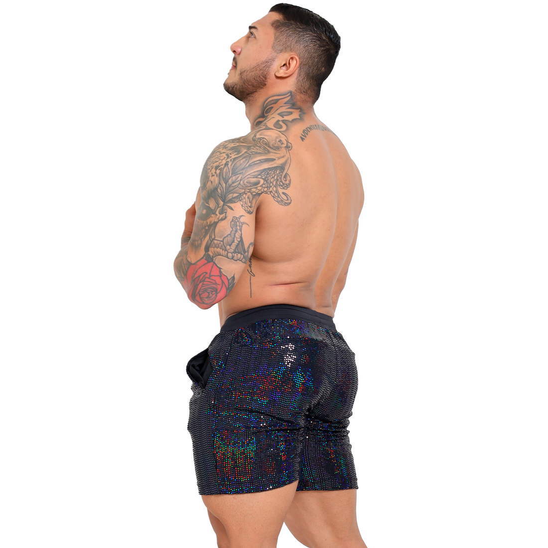 Short Lentejuela Brillante Corte Medio - Fenix Fit Mexico  