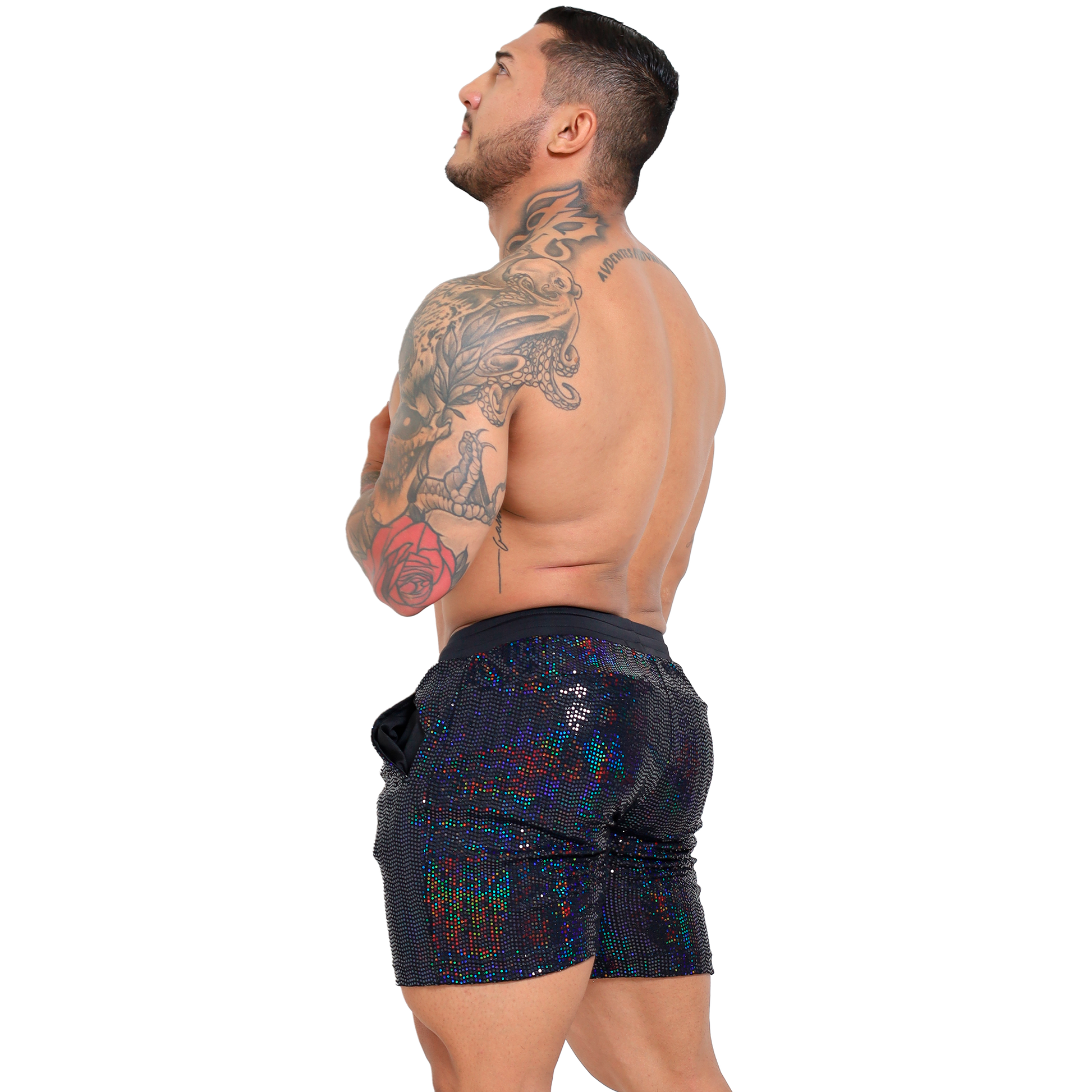 Short Lentejuela Brillante Corte Medio - Fenix Fit Mexico  