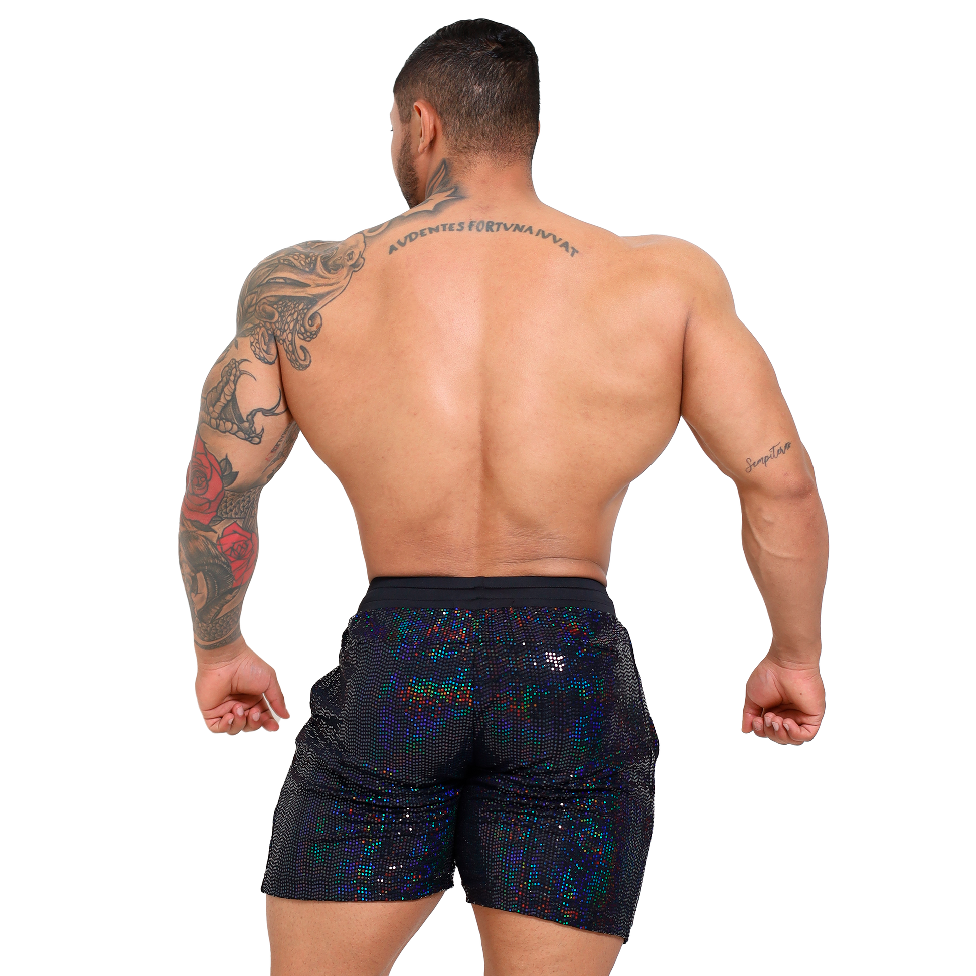 Short Lentejuela Brillante Corte Medio - Fenix Fit Mexico  
