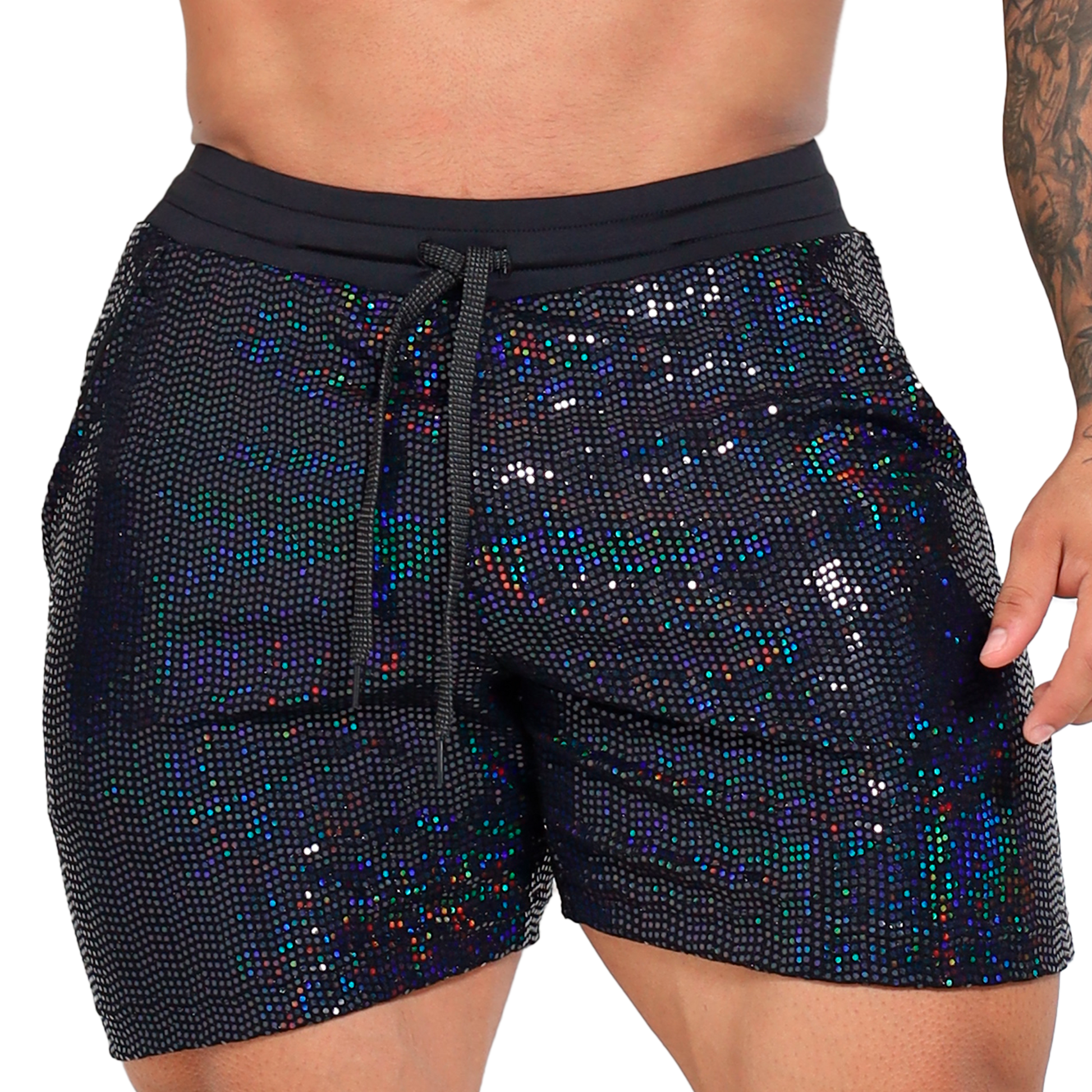Short Lentejuela Brillante Corte Medio - Fenix Fit Mexico  