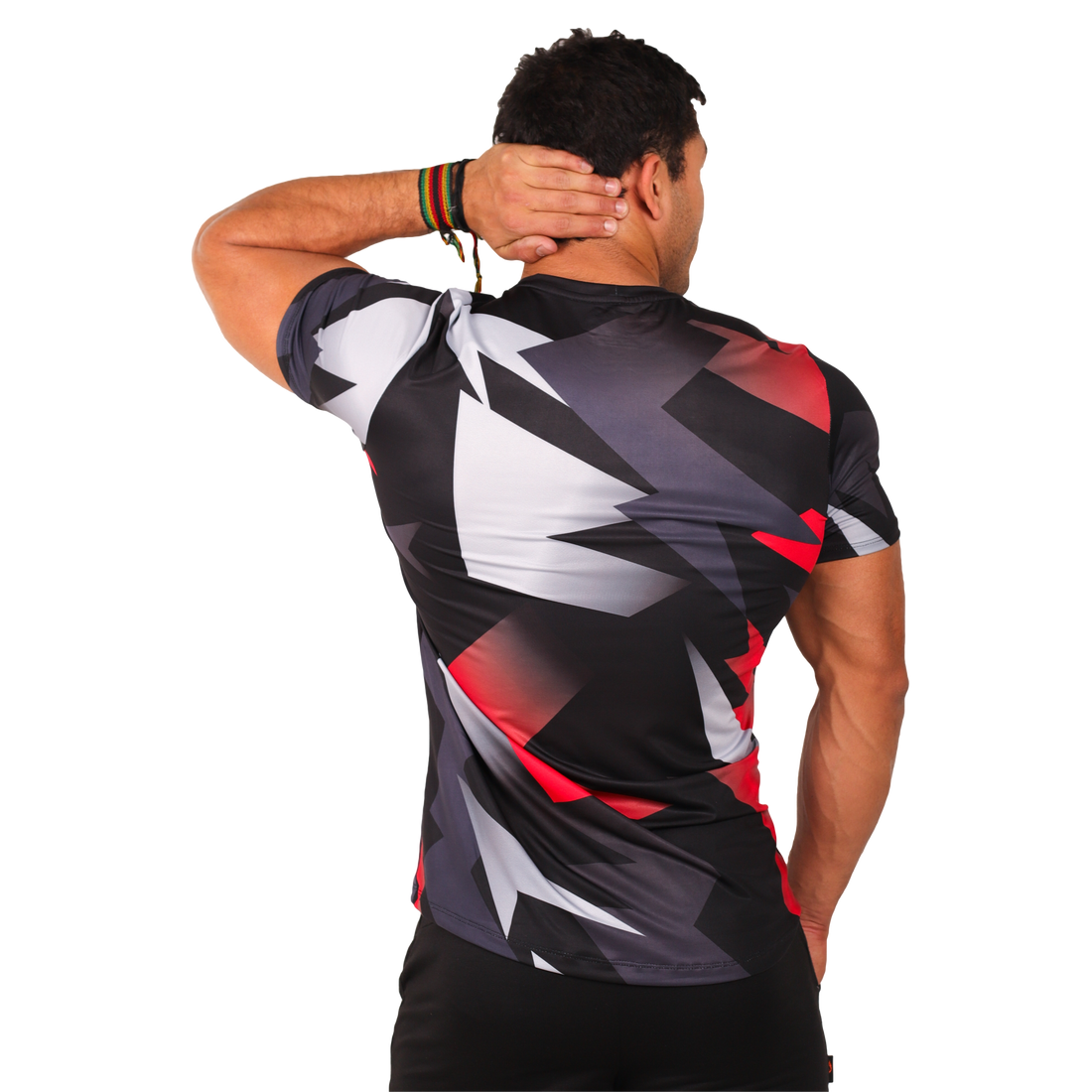Playera Deportiva Manga Corta Estampada Figuras