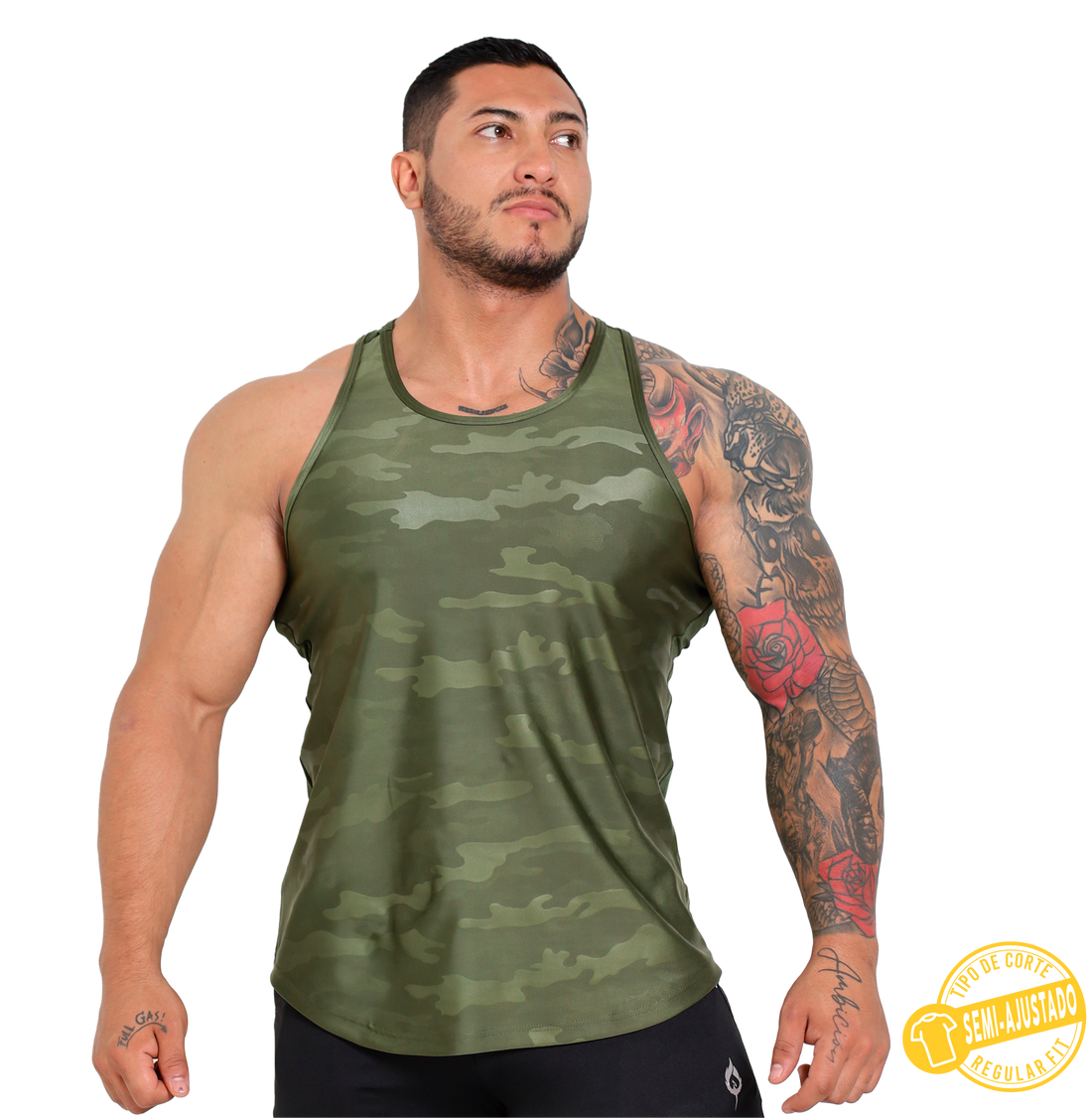 Playera Olimpica Camuflaje Laser - Fenix Fit Mexico  