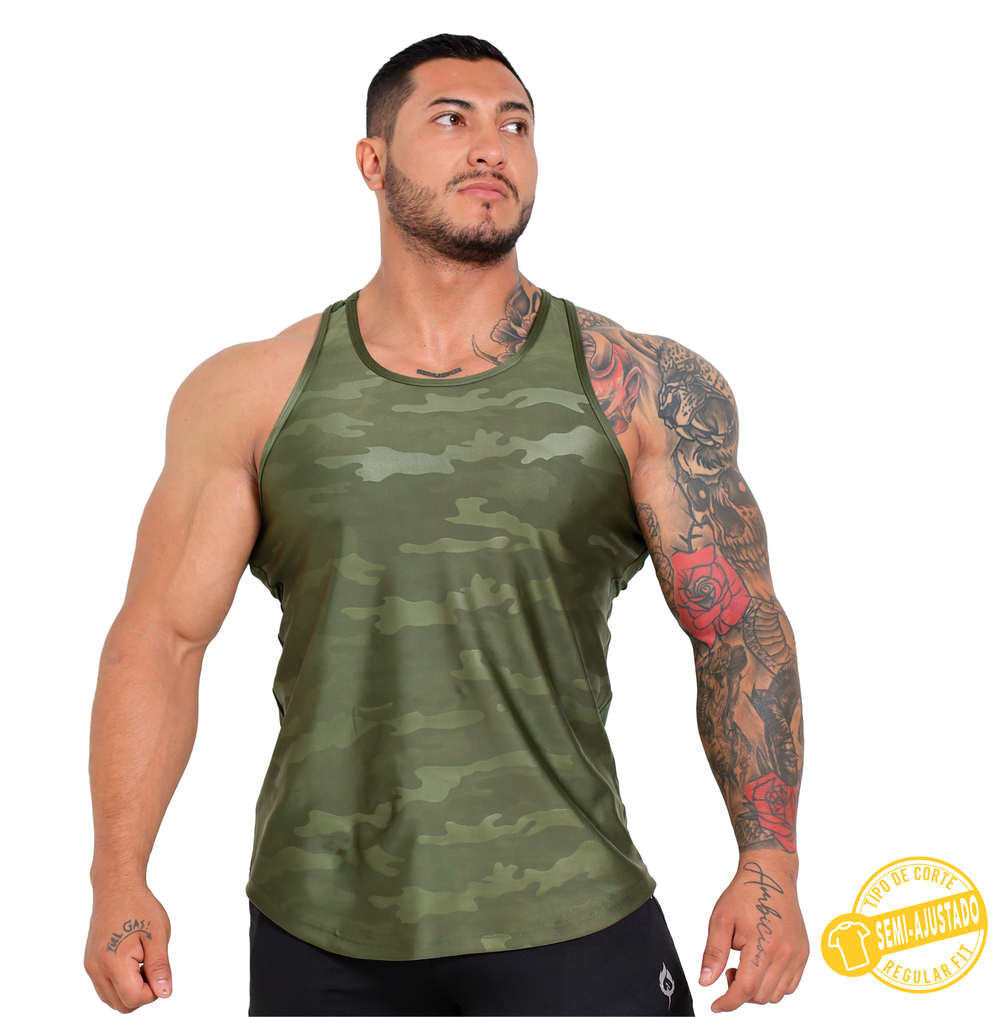 Playera Olimpica Camuflaje Laser - Fenix Fit Mexico  