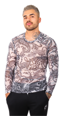 Playera Manga Larga Transparencia Estampada - Fenix Fit Mexico  
