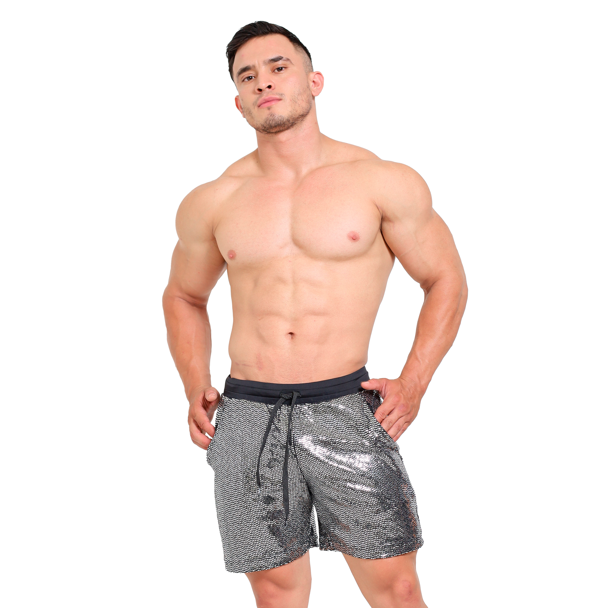 Short Lentejuela Brillante Corte Medio - Fenix Fit Mexico  
