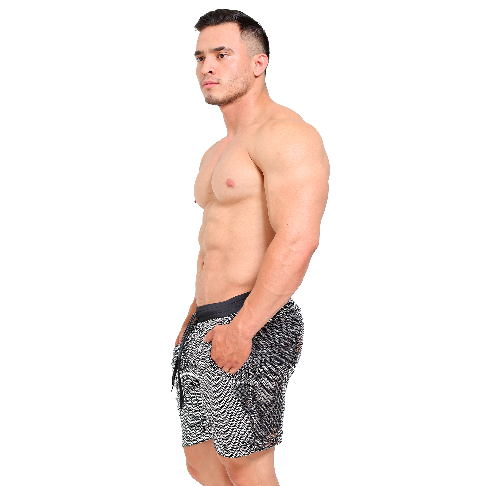 Short Lentejuela Brillante Corte Medio - Fenix Fit Mexico  