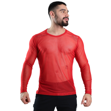 Playera Manga Larga Transparencia Colores