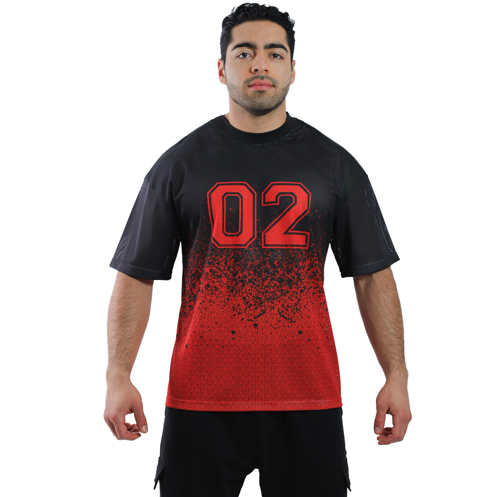 Oversize Boxy Tela Red Estampada