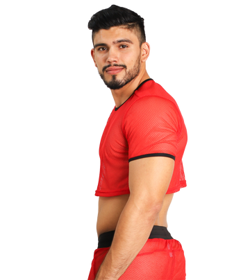 Crop Top Tela Red - Fenix Fit Mexico  
