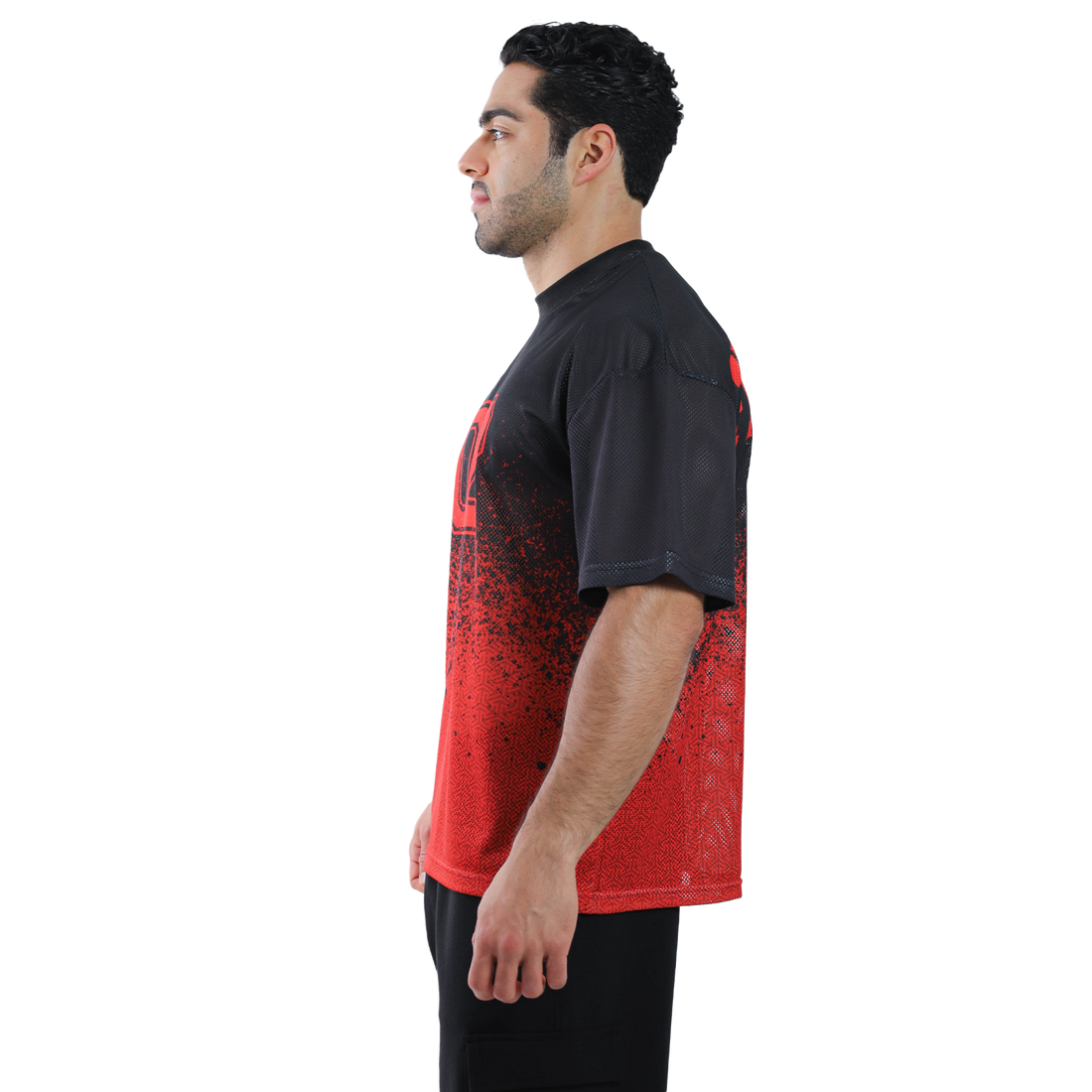 Oversize Boxy Tela Red Estampada