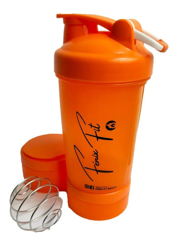 Shaker de Plástico, con Esfera Mezcladora y Pastillero