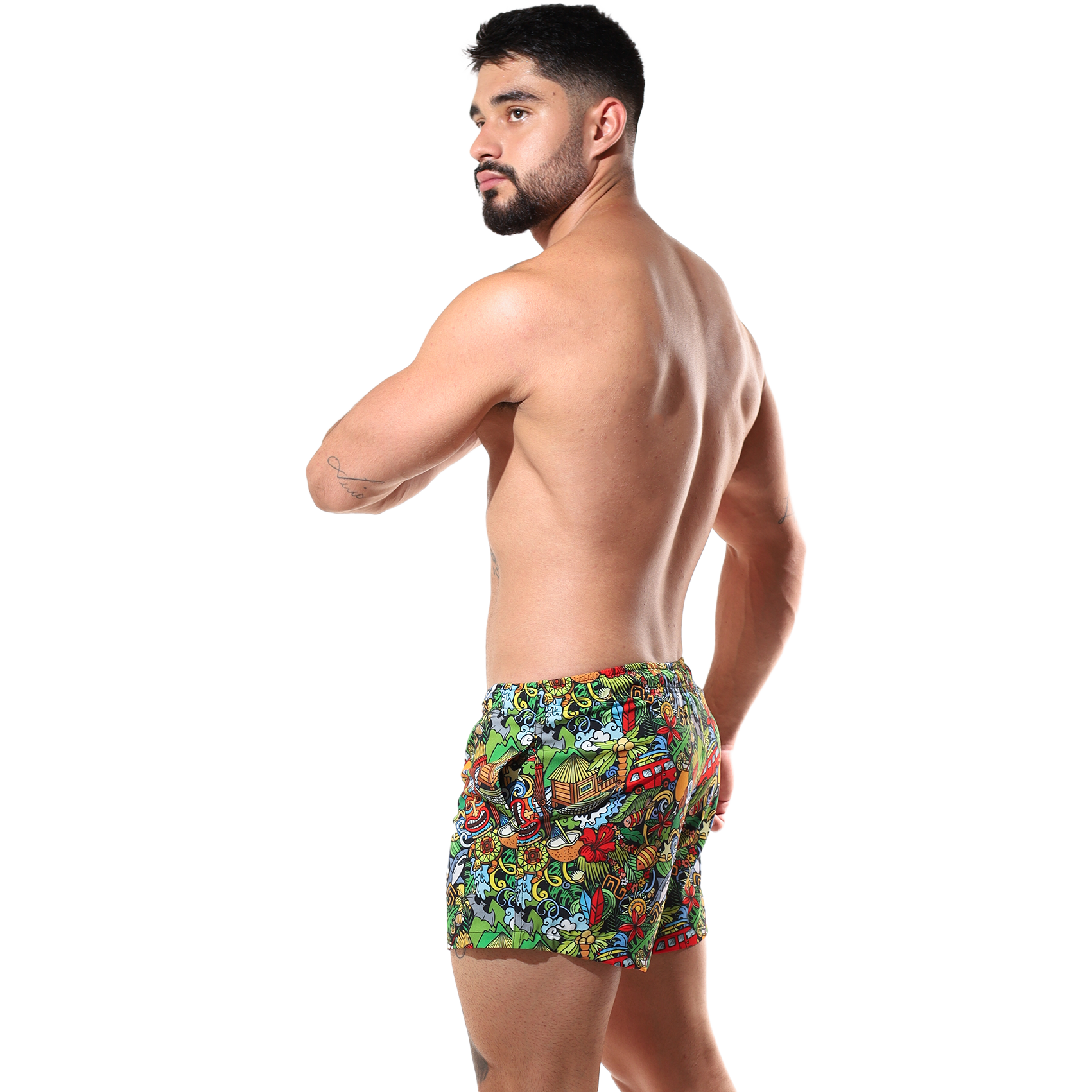 Short De Playa Estampado Coleccion New - Fenix Fit Mexico  